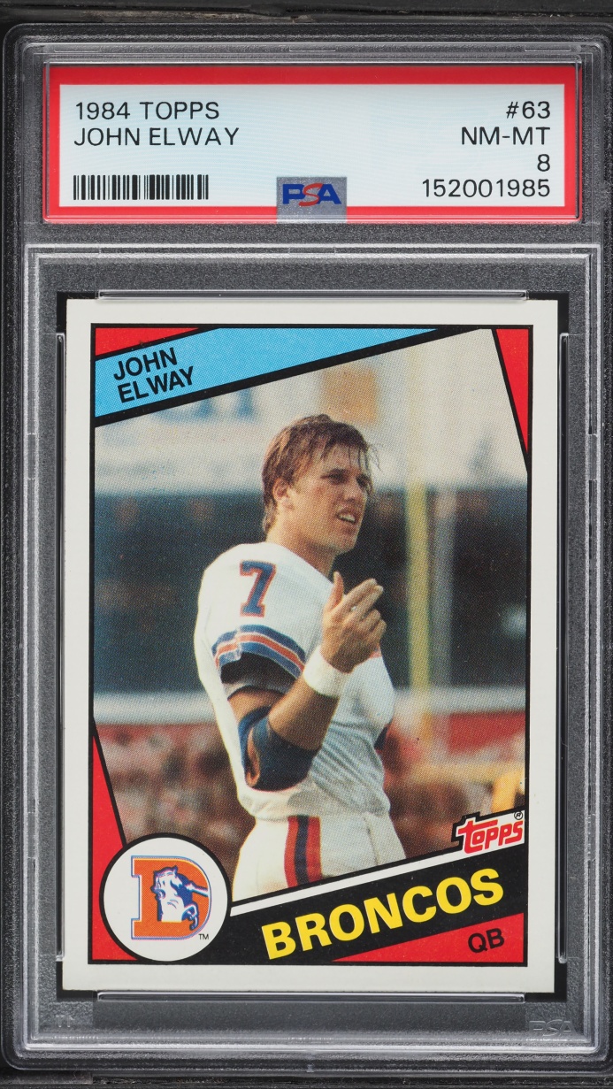 1984 Topps Football John Elway ROOKIE #63 PSA 8 NM-MT
