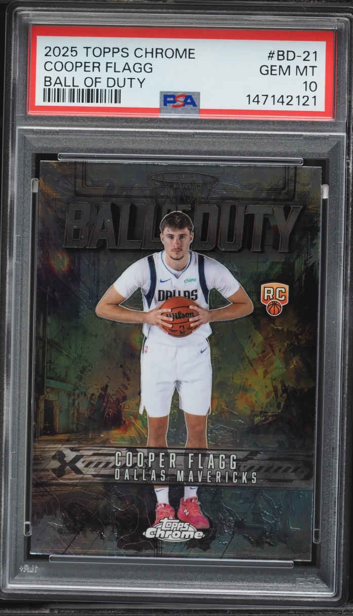 2025 Topps Chrome Ball Of Duty Cooper Flagg ROOKIE #BD-21 PSA 10 GEM MINT