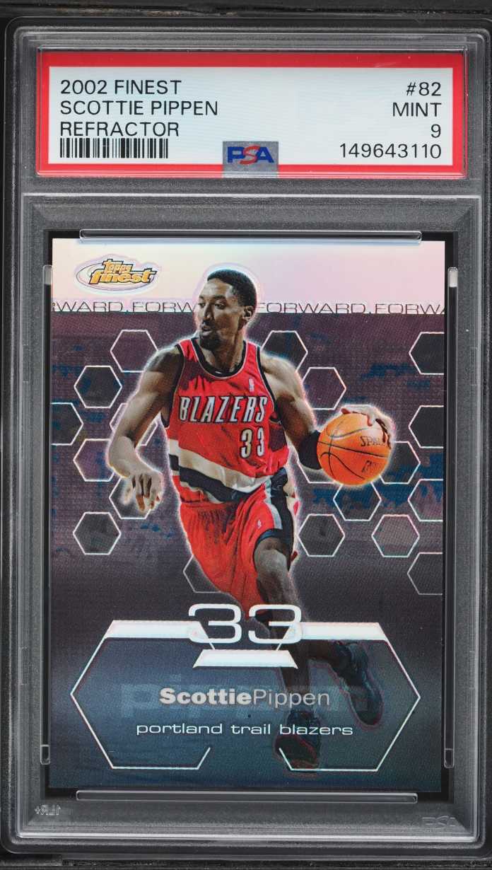2002 Finest Refractor Scottie Pippen /250 #82 PSA 9 MINT