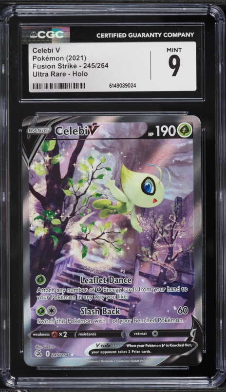 2021 Pokemon Sword & Shield Fusion Strike Full Art Celebi V #245