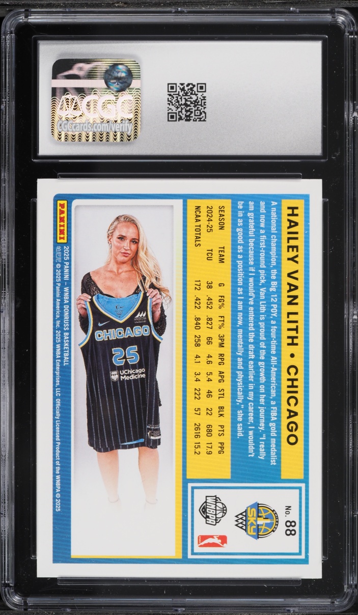 2025 Donruss WNBA Hailey Van Lith ROOKIE #88 CGC 7 NRMT