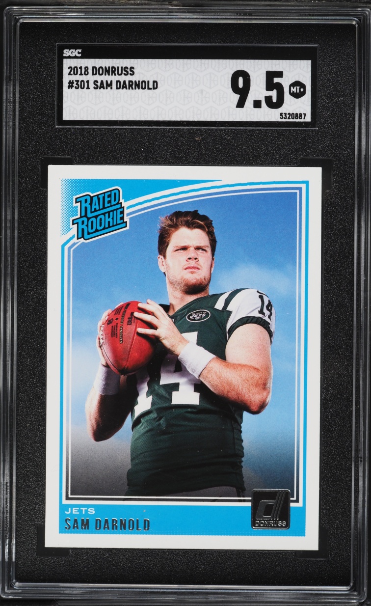 2018 Donruss Football Sam Darnold ROOKIE #301 SGC 9.5 MINT+