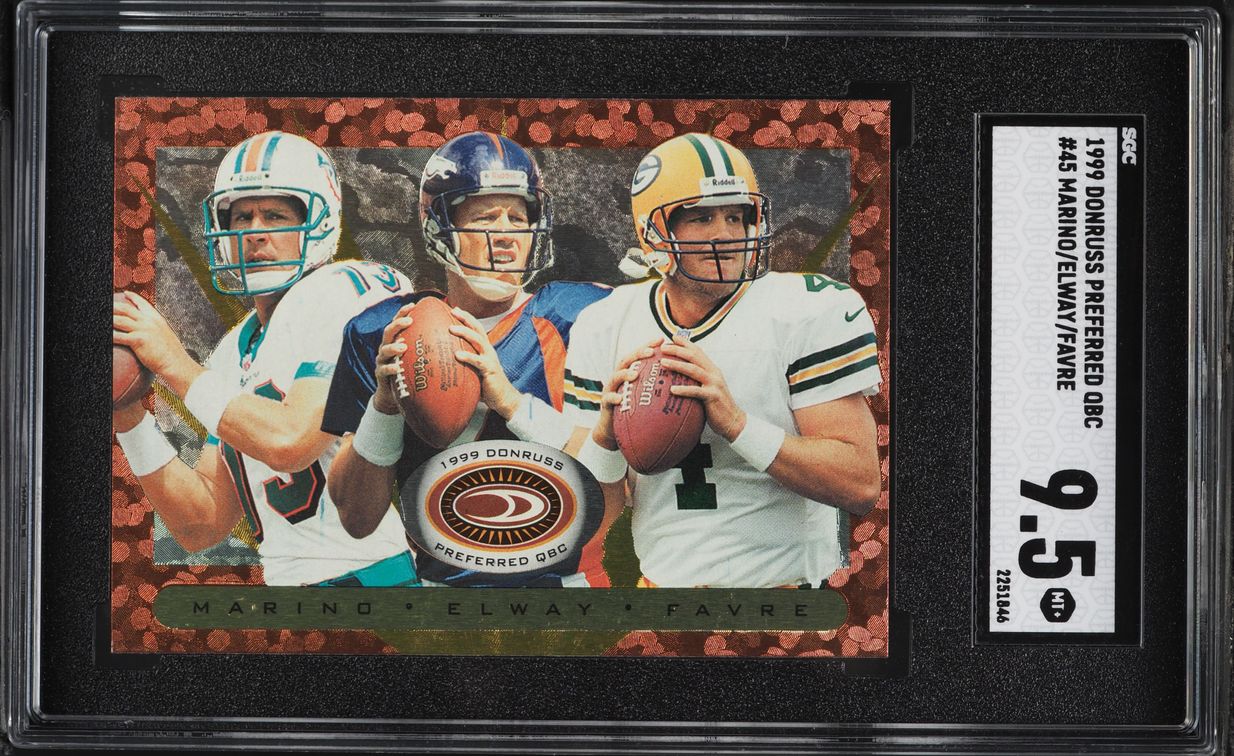 1999 Donruss Preferred QBC Elway Marino Favre #45 SGC 9.5 MINT+