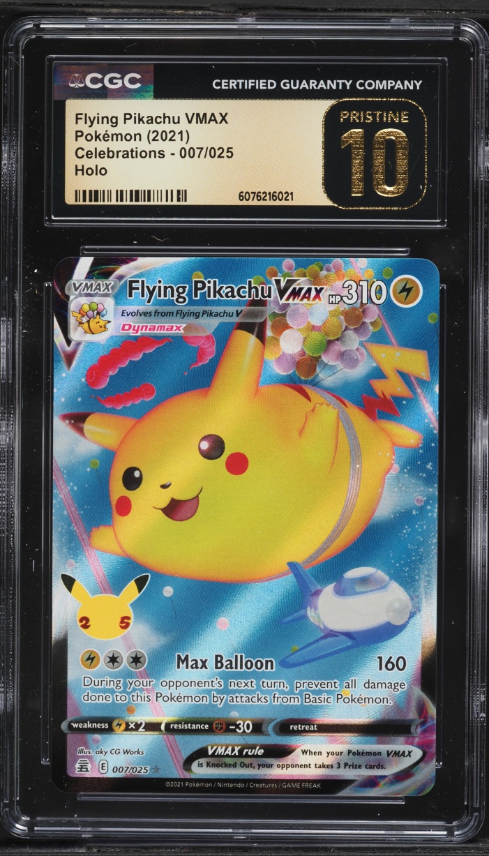 2021 Pokemon Sword & Shield Celebrations Full Art Flying Pikachu VMAX #7 CGC 10 PRISTINE