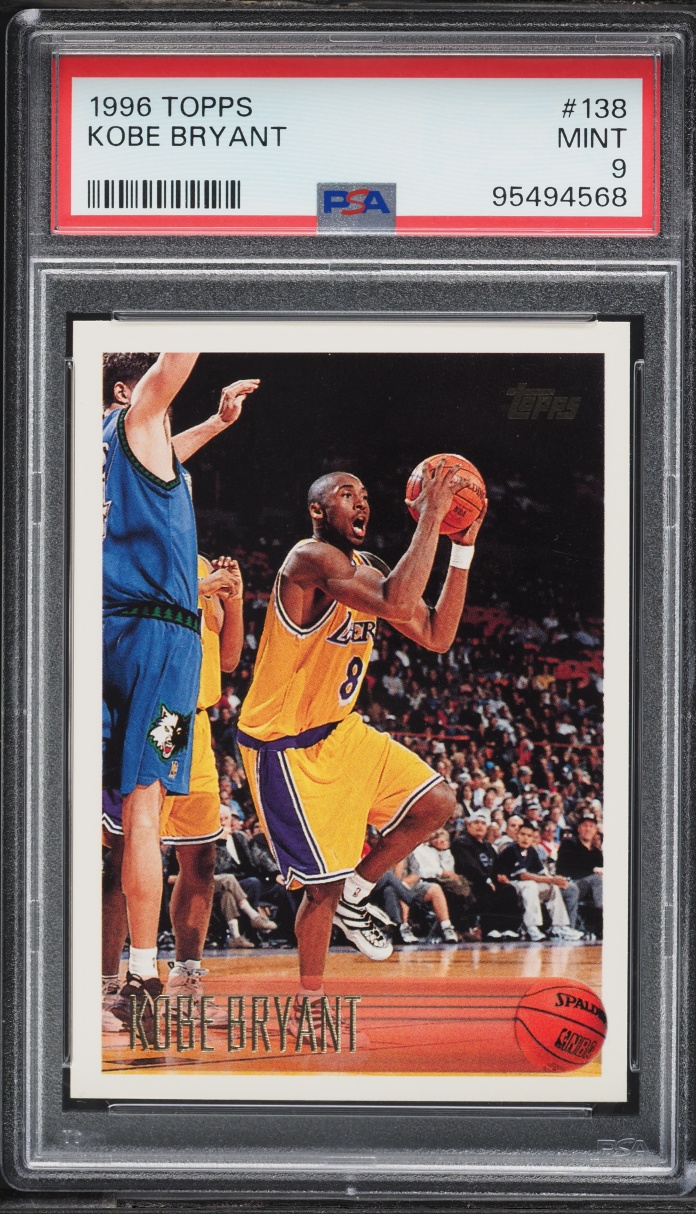 1996 Topps Basketball Kobe Bryant ROOKIE #138 PSA 9 MINT