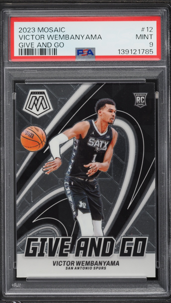 2023 Panini Mosaic Give And Go Victor Wembanyama ROOKIE #12 PSA 9 MINT