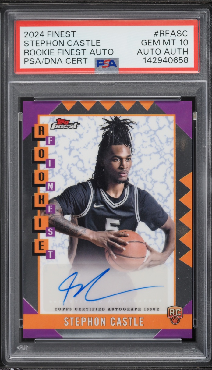2024 Finest Stephon Castle ROOKIE AUTO #RFASC PSA 10 GEM MINT