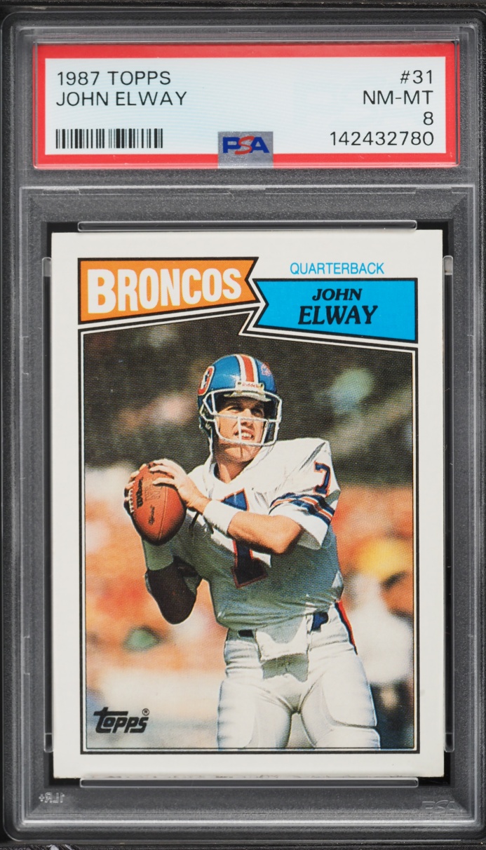 1987 Topps Football John Elway #31 PSA 8 NM-MT