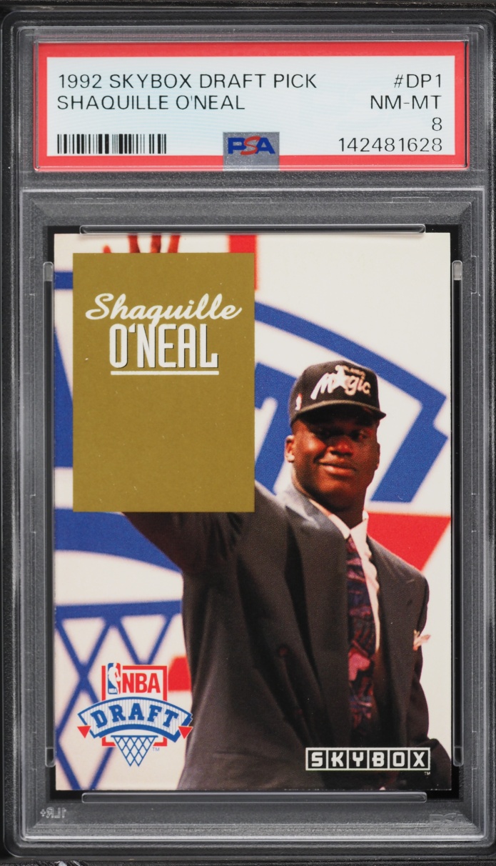 1992 Skybox Draft Pick Shaquille O'Neal ROOKIE #DP1 PSA 8 NM-MT