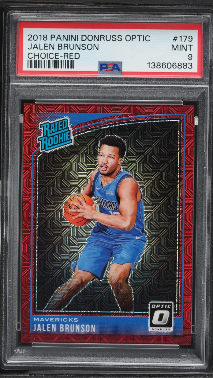 2018 Donruss Optic Choice Red Jalen Brunson ROOKIE /88 #179 PSA 9 MINT