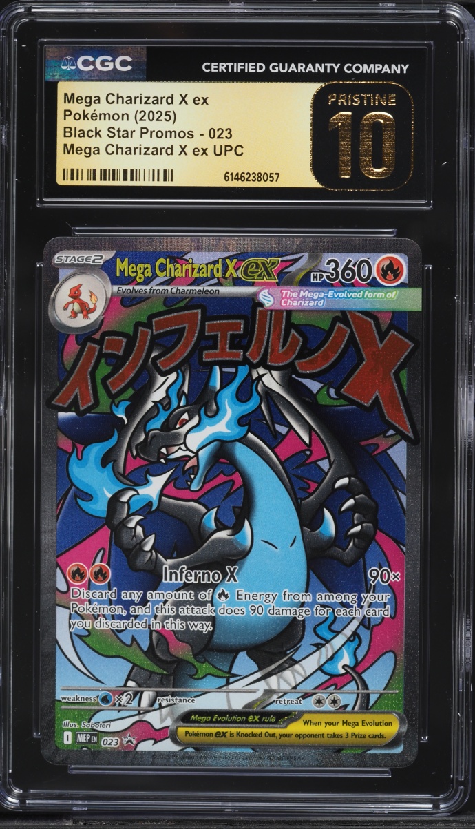 2025 Pokemon Mega Evolution Promo Ultra Premium Full Art Mega Charizard X ex CGC 10 PRISTINE