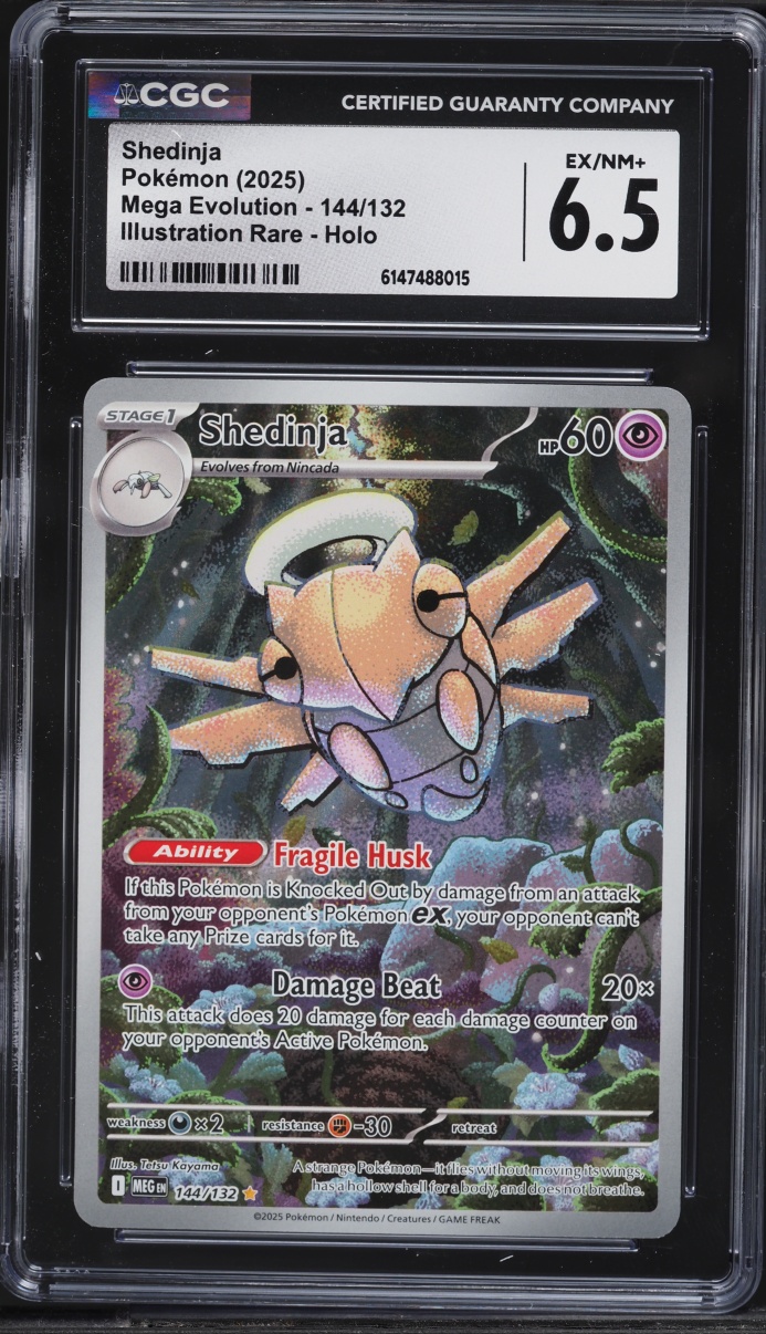 2025 Pokemon Mega Evolution IR Shedinja #144 CGC 6.5 EXMT+