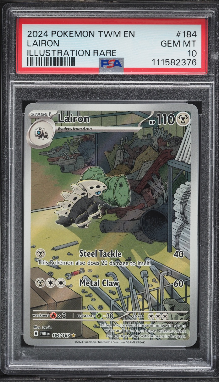 2024 Pokemon Scarlet & Violet Twilight Masquerade IR Lairon #184 PSA 10 GEM MINT