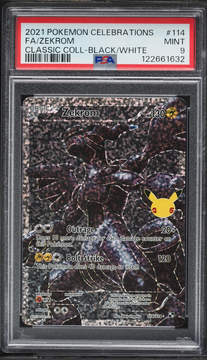 2021 Pokemon Sword & Shield Celebrations BWR Zekrom #114 PSA 9 MINT