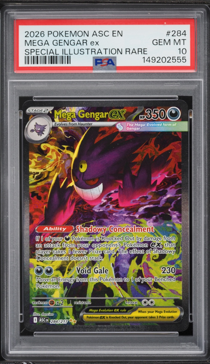 2026 Pokemon Mega Evolution Ascended Heroes SIR Mega Gengar Ex #284 PSA 10 GEM MINT