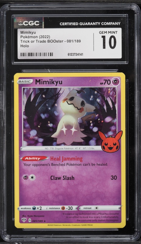 2022 Pokemon Sword & Shield Trick Or Trade BOOster Holo Mewtwo #56 CGC 8  NM-MT on Fanatics Collect