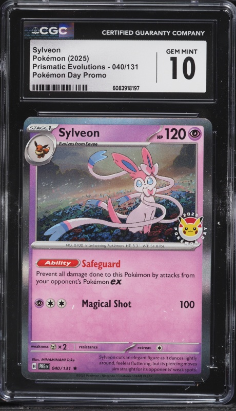 2025 Pokemon Scarlet & Violet Prismatic Evolutions Day Promo Sylveon #40 CGC 10 GEM MINT