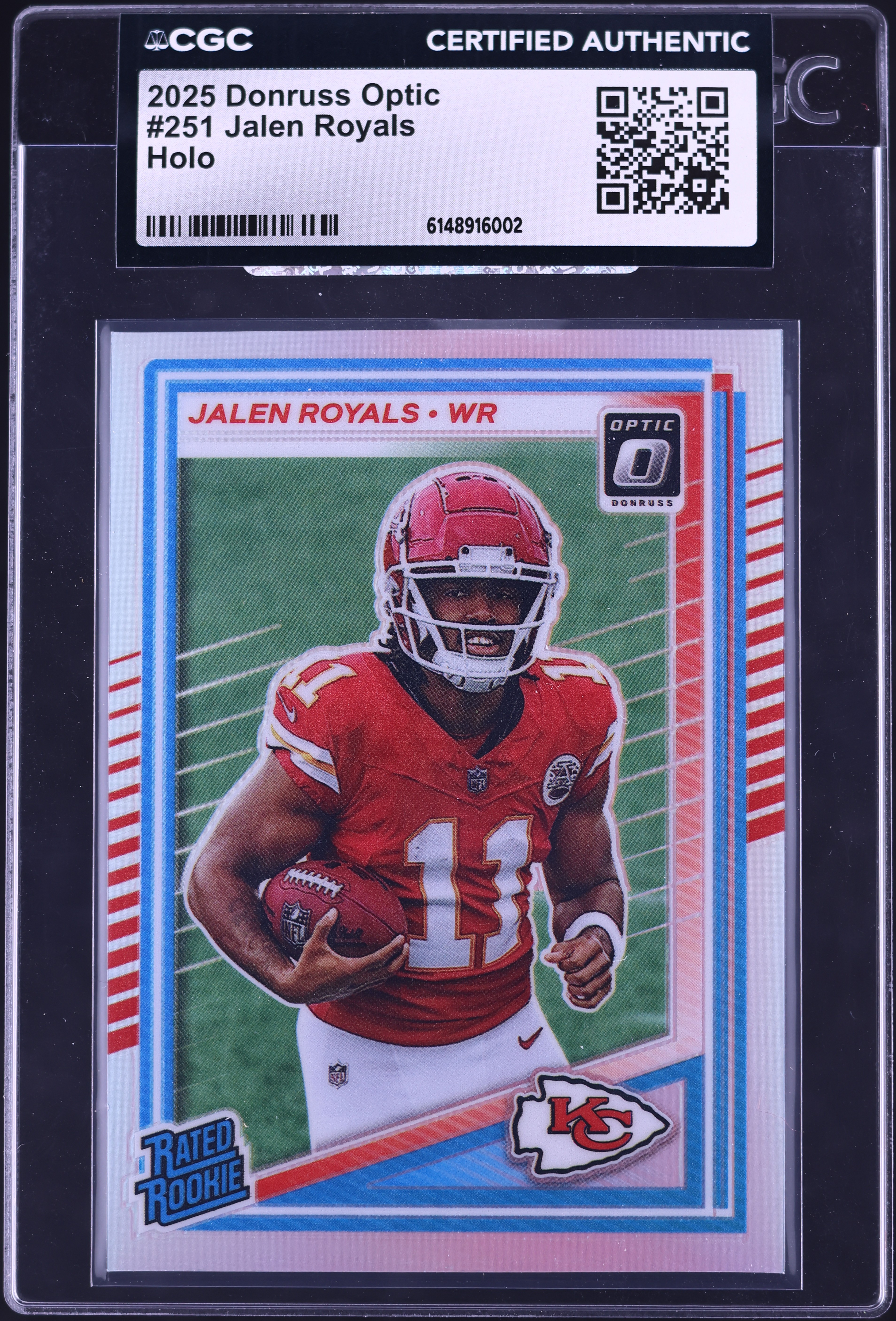 2025 Donruss Optic Football Holo Jalen Royals #251