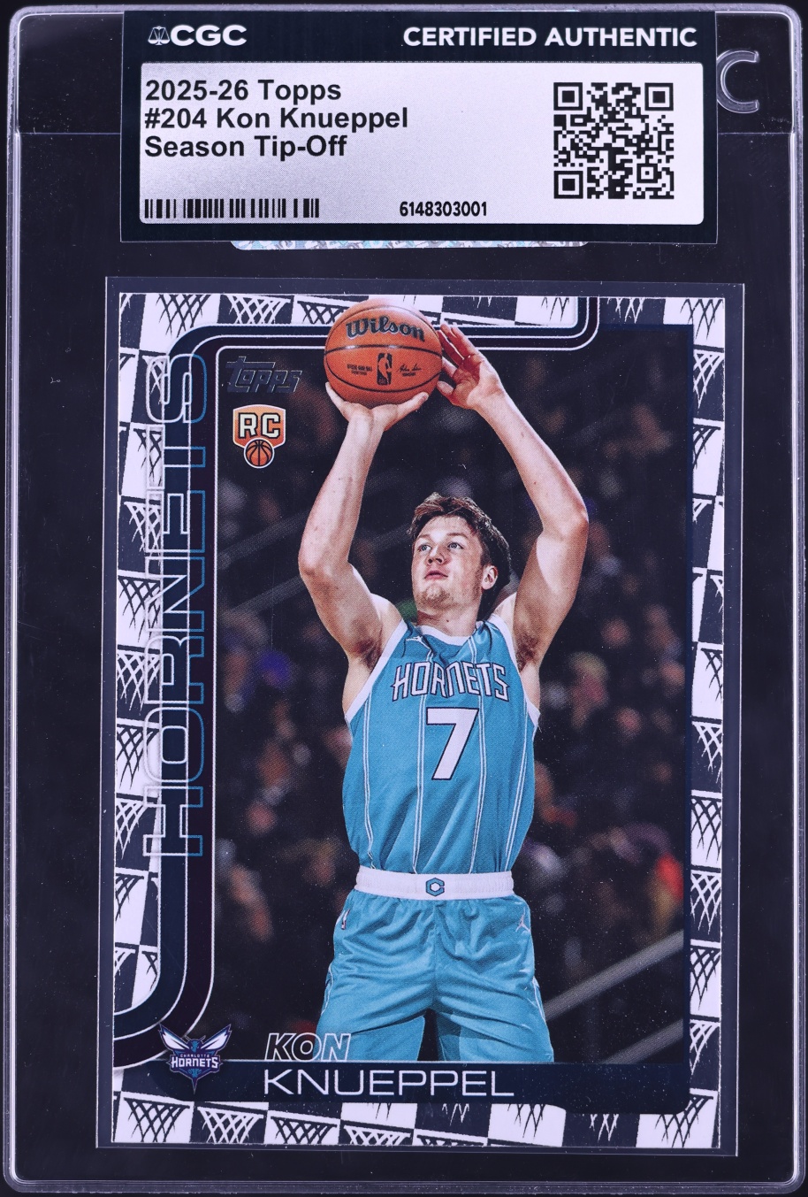 2025 Topps Season Tip Off Kon Knueppel ROOKIE #204 CGC AUTH