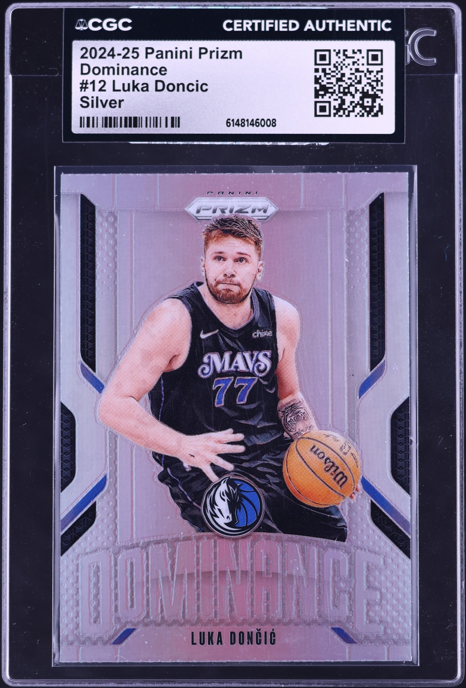 2024 Panini Prizm Dominance Silver Luka Doncic #12 CGC AUTH