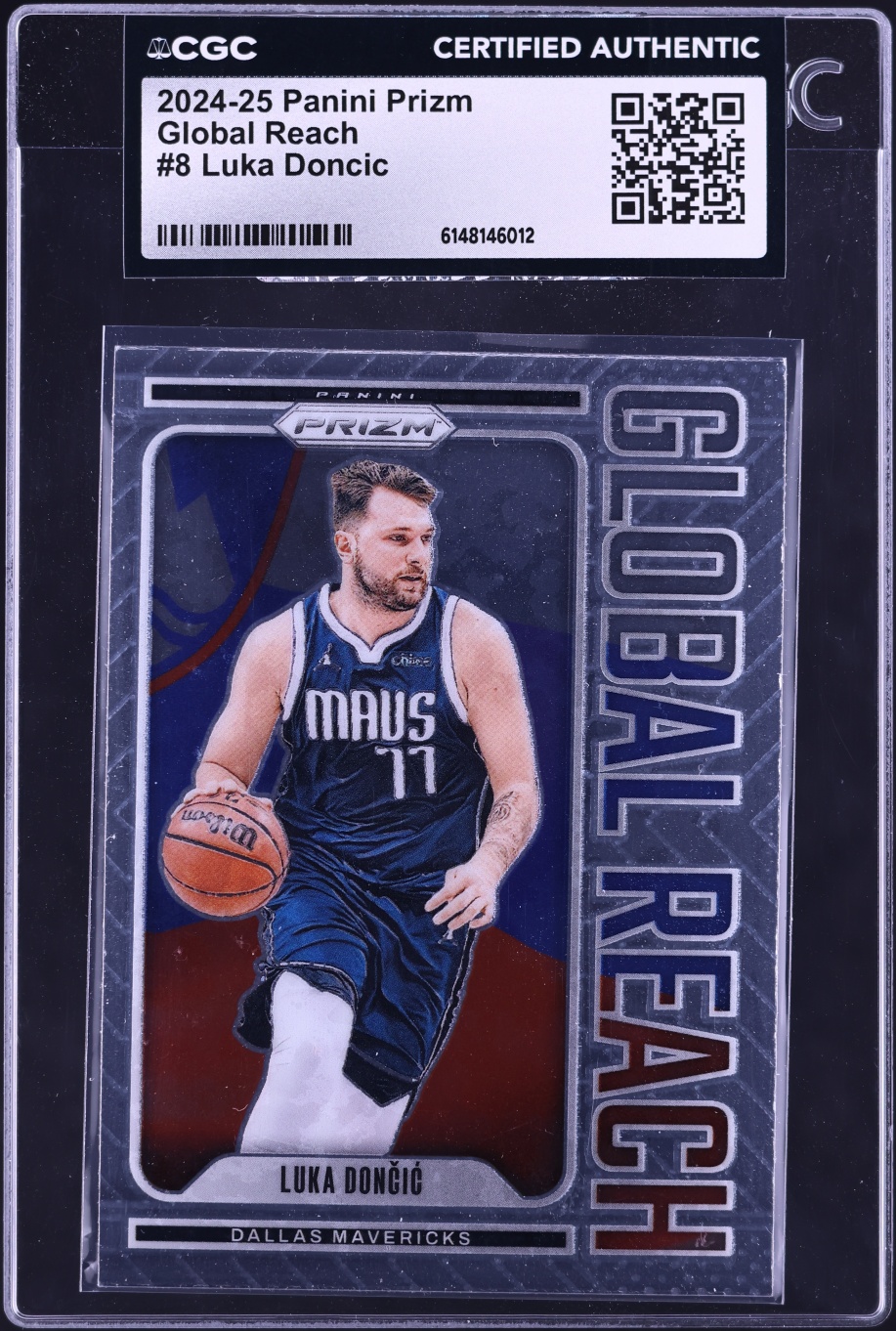 2024 Panini Prizm Global Reach Luka Doncic #8 CGC AUTH