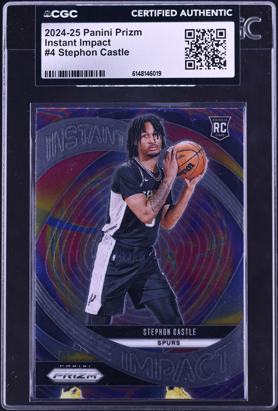 2024 Panini Prizm Instant Impact Stephon Castle ROOKIE #4 CGC AUTH