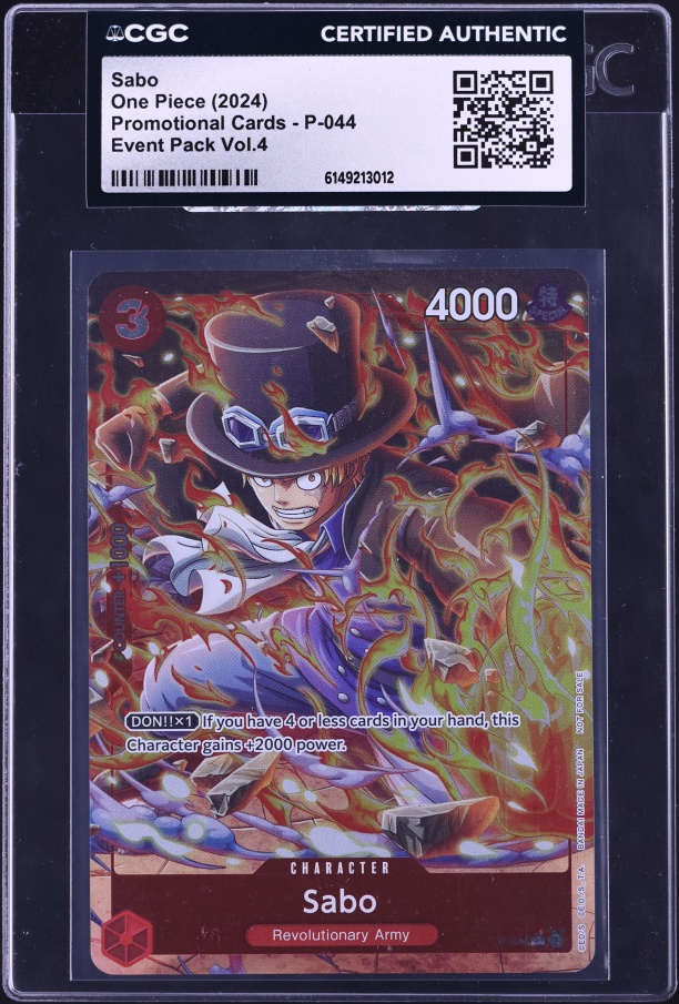 2024 One Piece Japanese Promo 7-Eleven Campaign Sabo #ST13-001 PSA