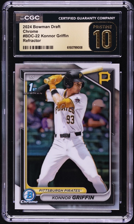 2024 Bowman Chrome Draft Refractor Konnor Griffin PROSPECT #BDC-22 CGC 10 PRISTINE