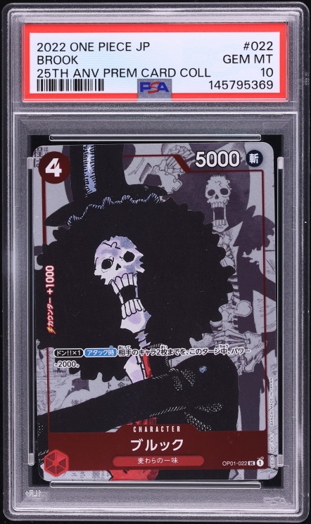 2022 One Piece Japanese Premium 25th Anniversary Manga Art Brook #OP01-022 PSA 10 GEM MINT