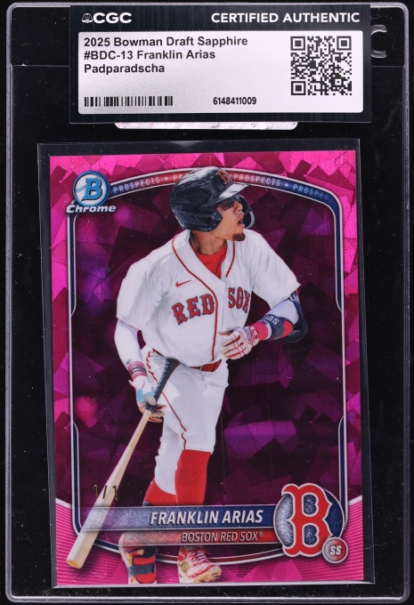 2025 Bowman Draft Chrome Sapphire Padparadscha Franklin Arias PROSPECT 1/1 #BDC-13 CGC AUTH