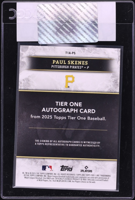 2025 Topps Tier One Paul Skenes AUTO /99 #T1A-PS CGC AUTH