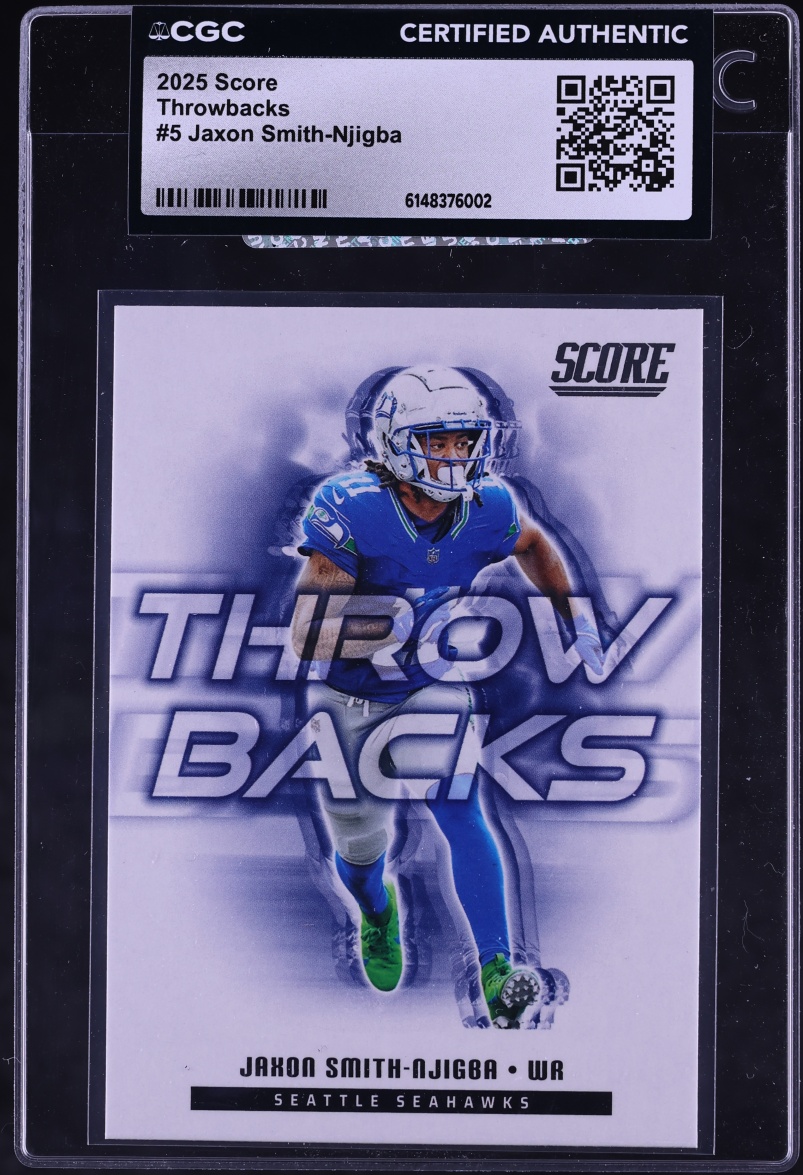 2025 Score Throwbacks Jaxon Smith-Njigba #5 CGC AUTH