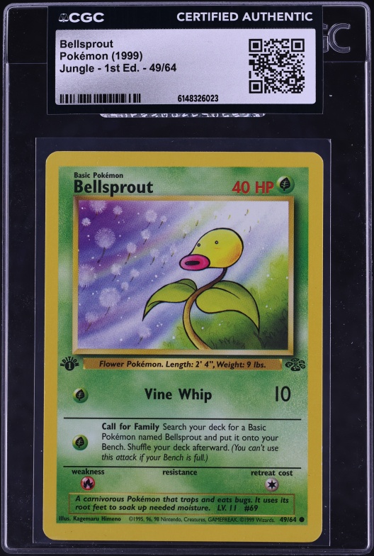 1999 Pokemon Jungle 1st Edition Bellsprout #49 CGC 7.5 NRMT+ on Fanatics  Collect