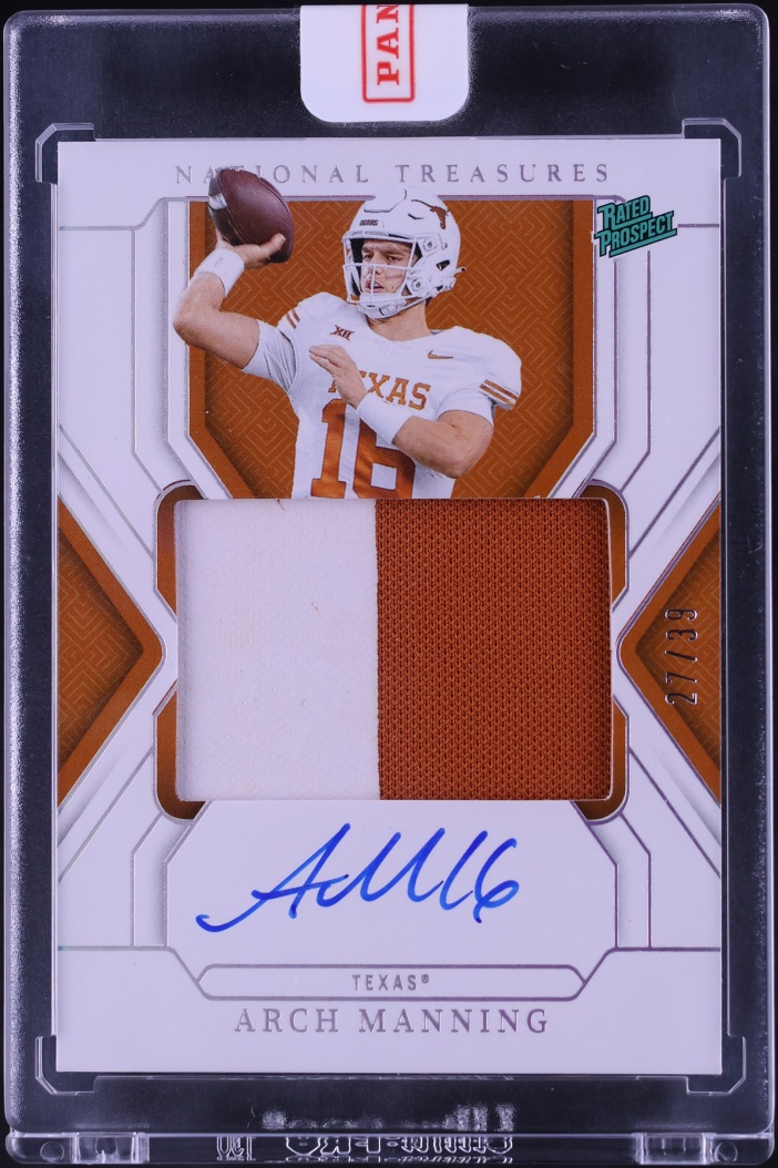 2025 National Treasures Collegiate Arch Manning ROOKIE PATCH AUTO /39 #82
