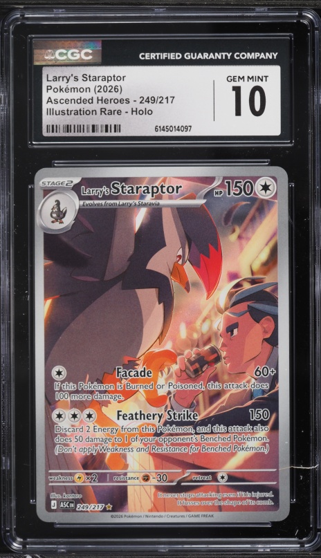 2026 Pokemon Mega Evolution Ascended Heroes IR Larry's Staraptor #249 CGC 10 GEM MINT