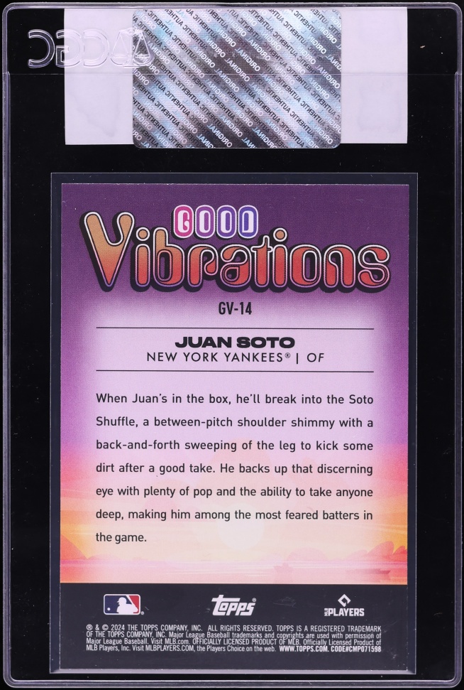 2024 Topps Big League Good Vibrations Juan Soto #GV-14 CGC AUTH