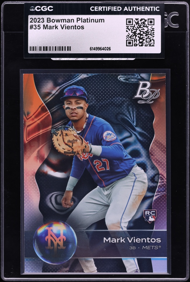 2023 Bowman Platinum Mark Vientos ROOKIE #35 CGC AUTH