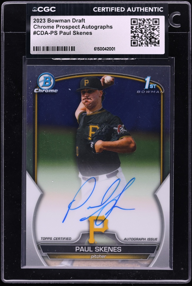 2023 Bowman Chrome Draft Paul Skenes PROSPECT AUTO #CDA-PS CGC AUTH