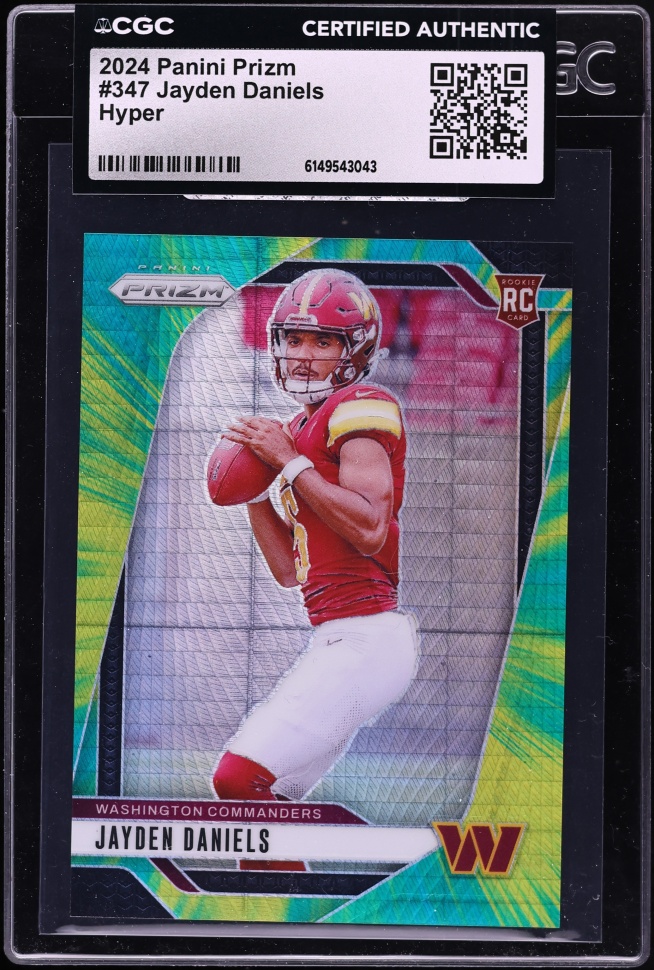 2024 Panini Prizm Hyper Jayden Daniels ROOKIE /180 #347 CGC AUTH