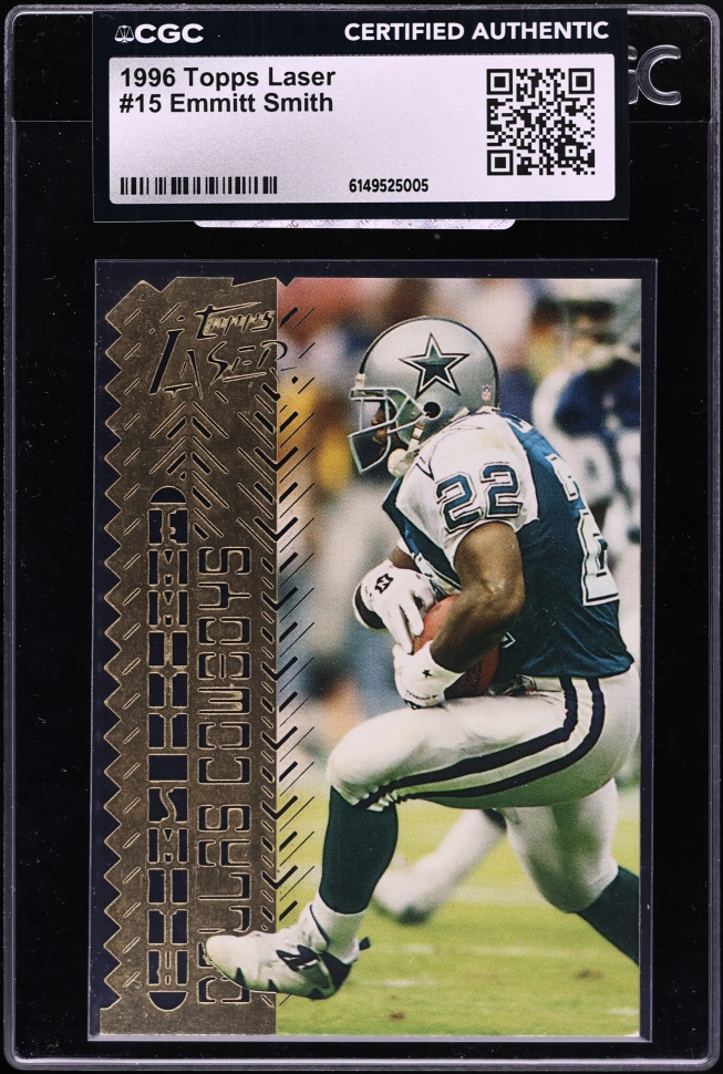 1996 Topps Laser Emmitt Smith #15 CGC AUTH