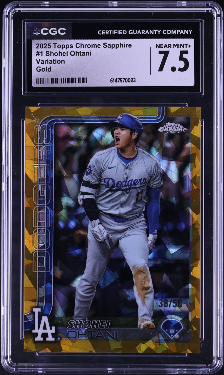 2025 Topps Chrome Sapphire Gold Shohei Ohtani /50 #1 CGC 7.5 NRMT+