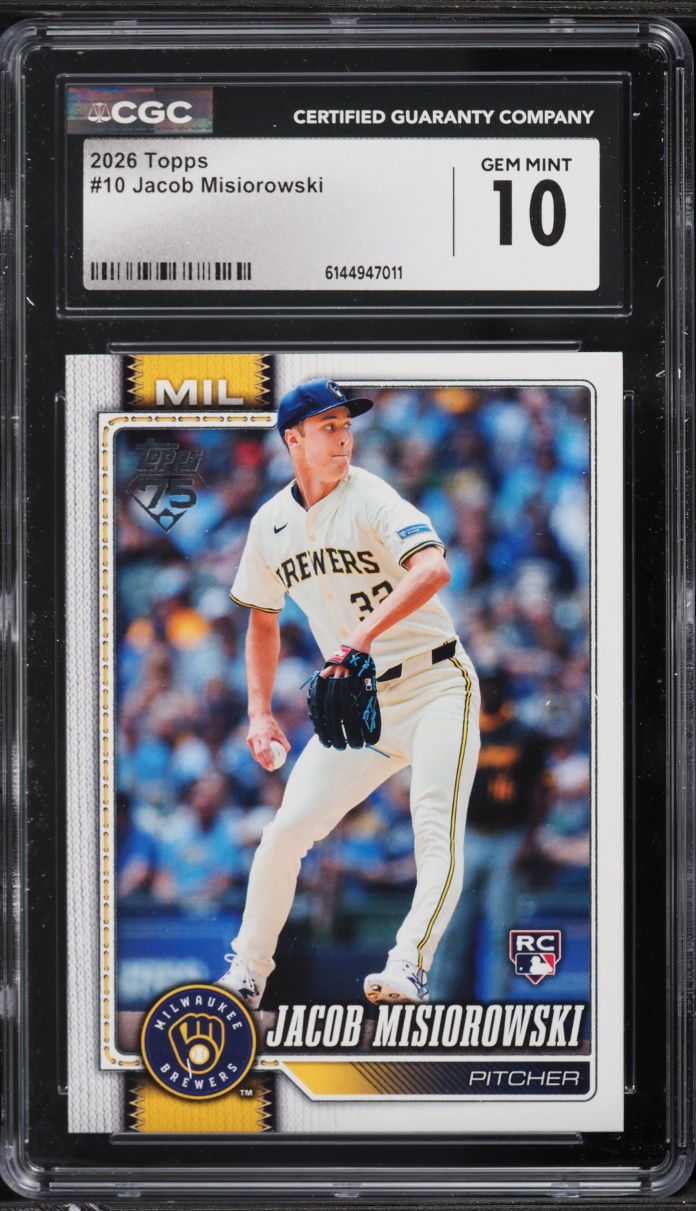 2026 Topps Jacob Misiorowski ROOKIE #10 CGC 10 GEM MINT