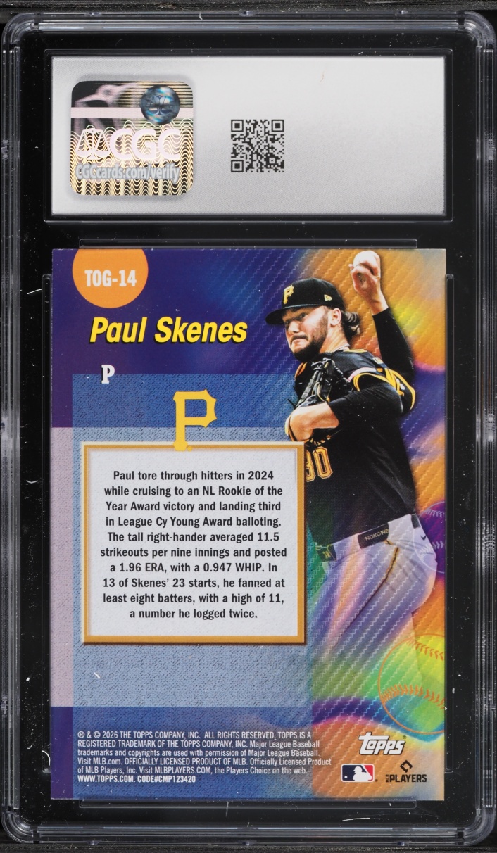 2026 Topps Titans Of The Game Paul Skenes #TOG-14 CGC 9 MINT