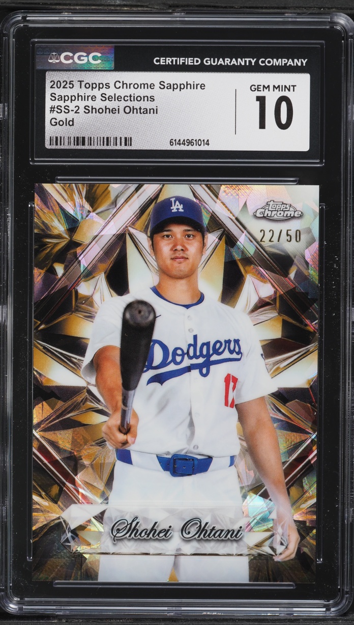 2025 Topps Chrome Sapphire Selections Gold Shohei Ohtani /50 #SS-2 CGC 10 GEM MINT