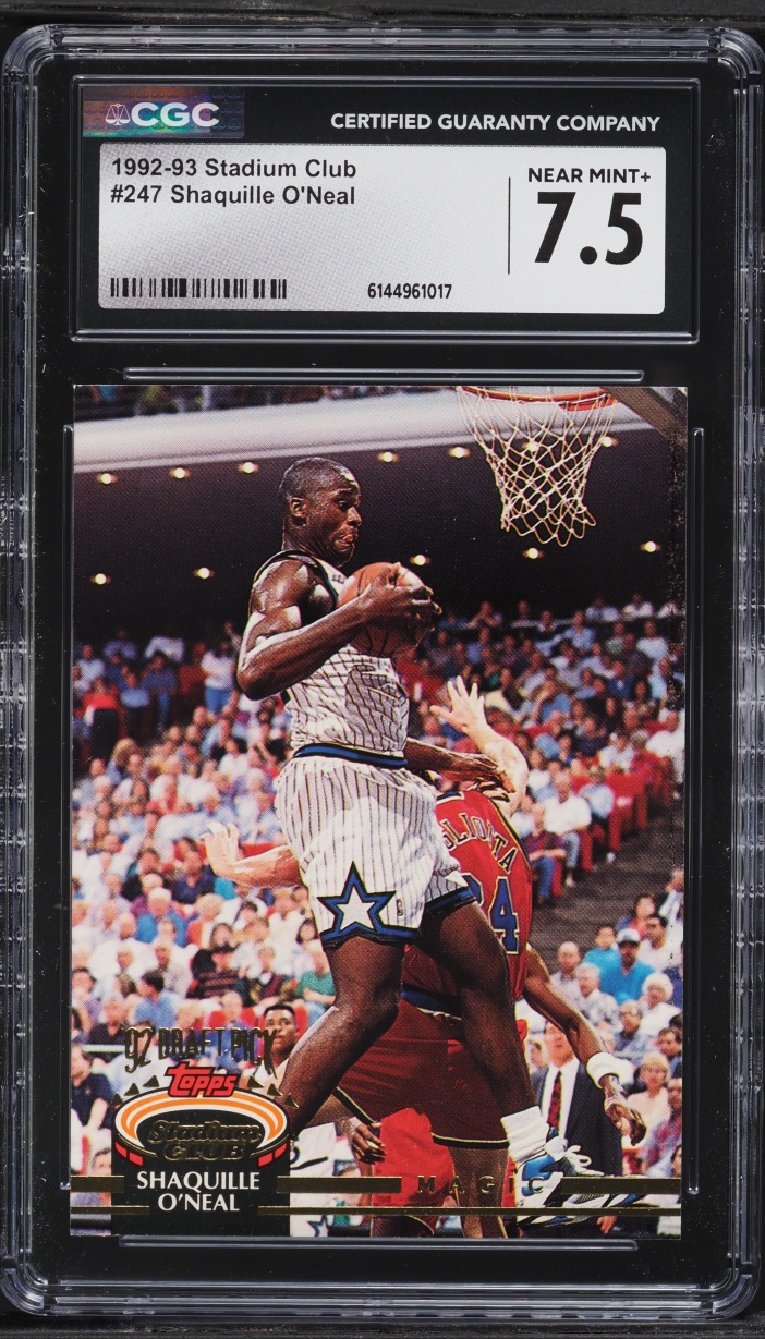 1992 Stadium Club Members Only Shaquille O'Neal ROOKIE #247 CGC 7.5 NRMT+