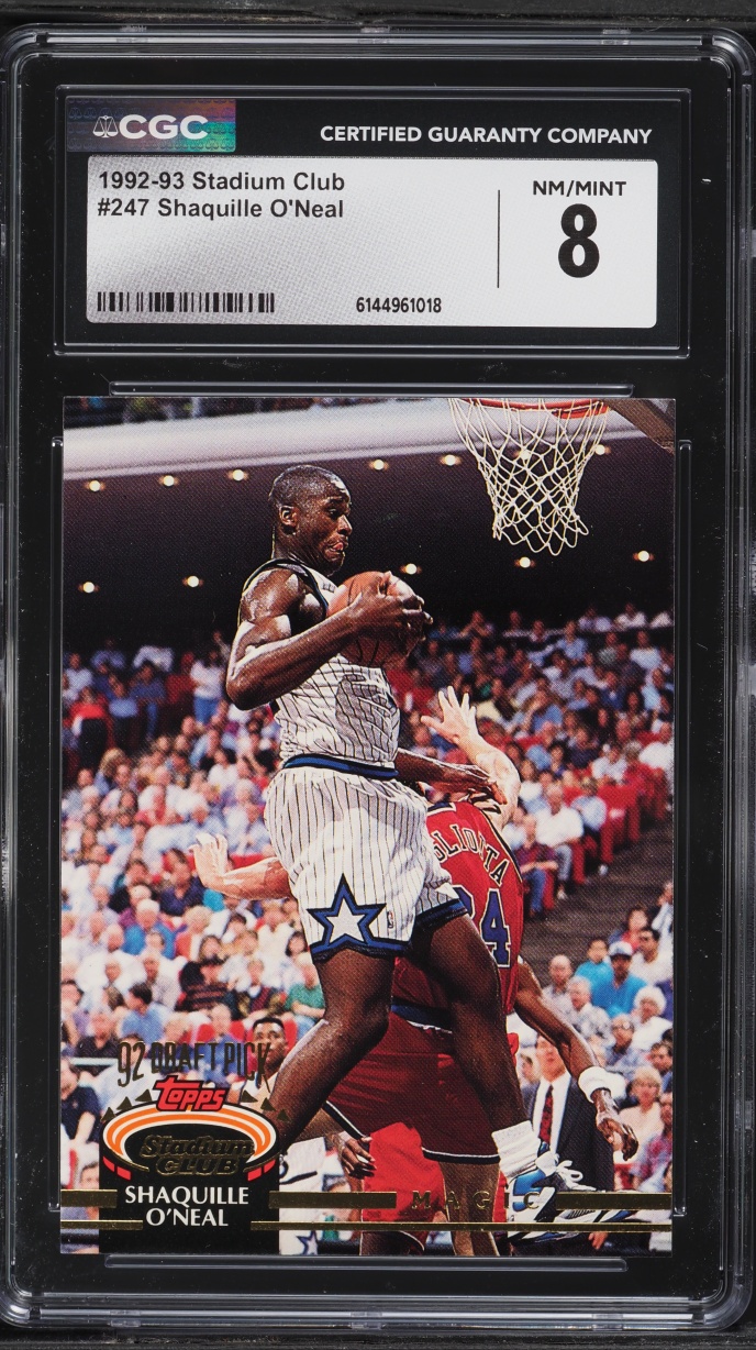 1992 Stadium Club Members Only Shaquille O'Neal ROOKIE #247 CGC 8 NM-MT