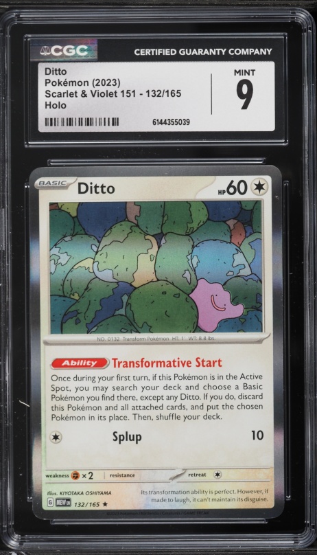 2023 Pokemon Scarlet & Violet 151 Holo Ditto #132 CGC 9 MINT