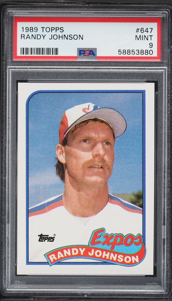 1989 Topps Randy Johnson ROOKIE #647 PSA 9 MINT