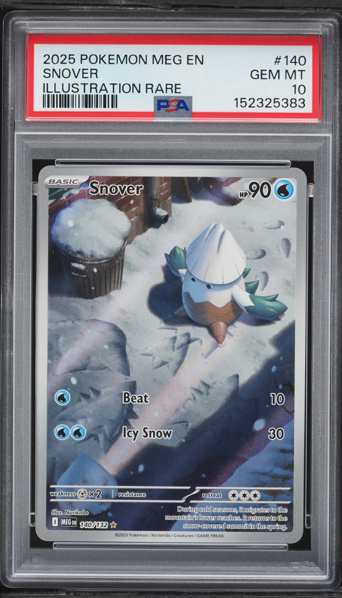 2025 Pokemon Mega Evolution IR Snover #140 PSA 10 GEM MINT
