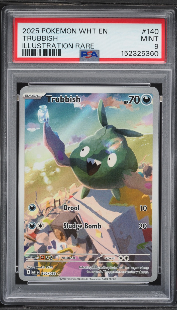 2025 Pokemon Scarlet & Violet White Flare IR Trubbish #140 PSA 9 MINT